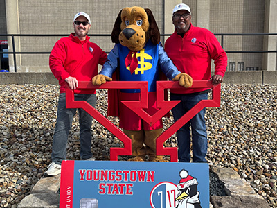 John Demmler and Dorian Smith with Dollar Dog