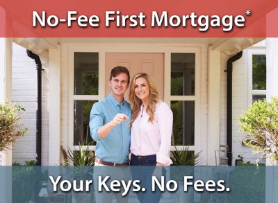 Photo of couple in front of new house