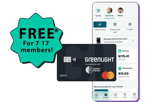 Image of Greenlight card and app