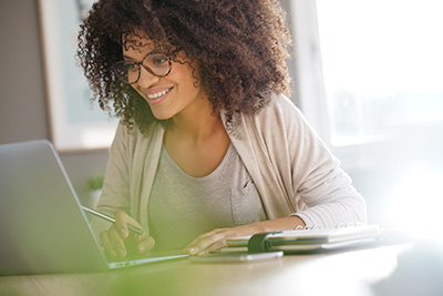 Picture of Woman on computer