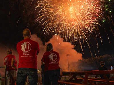 7 17 employees watching fireworks
